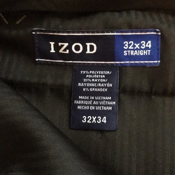 New-izod Performance Stretch Straight Dress Pants - Picture 6 of 7